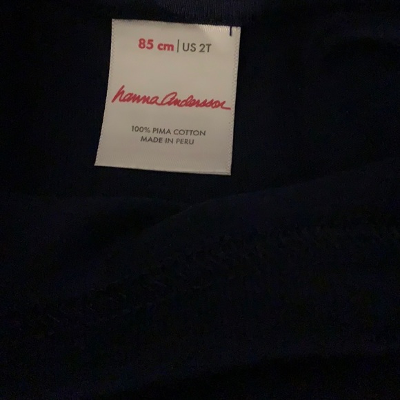 SALE!! Hanna Andersson Navy Long Sleeve Tee NWOT! - Picture 3 of 3